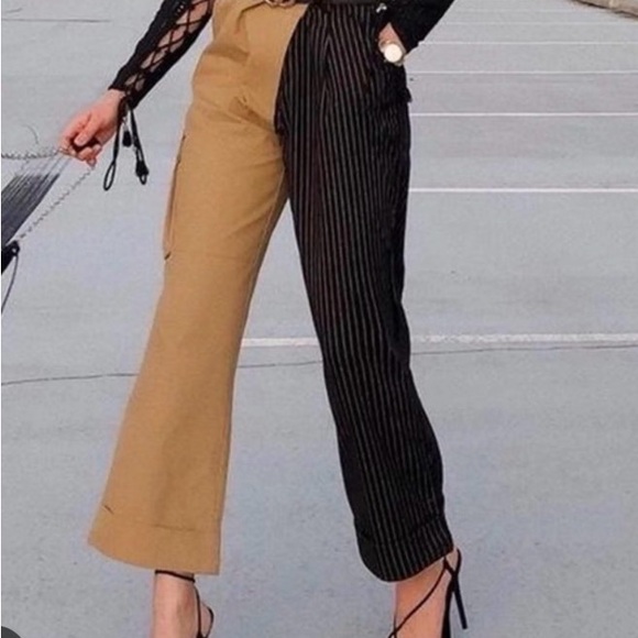 Chic Two-Tone Women's Trousers by Choosy - Picture 2 of 13